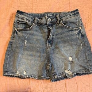Art Class Blue Distressed Jean Shorts